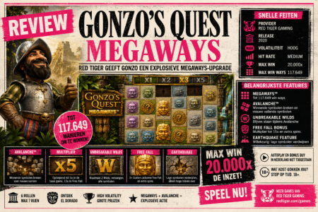 Gonzo’s Quest Megaways review: Red Tiger geeft Gonzo een explosieve Megaways-upgrade
