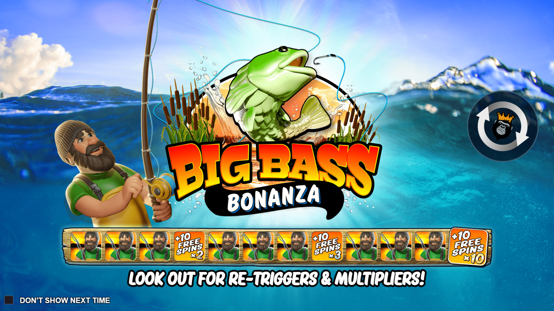 Big Bass Bonanza review van Pragmatic Play met visser wild money symbols en free spins