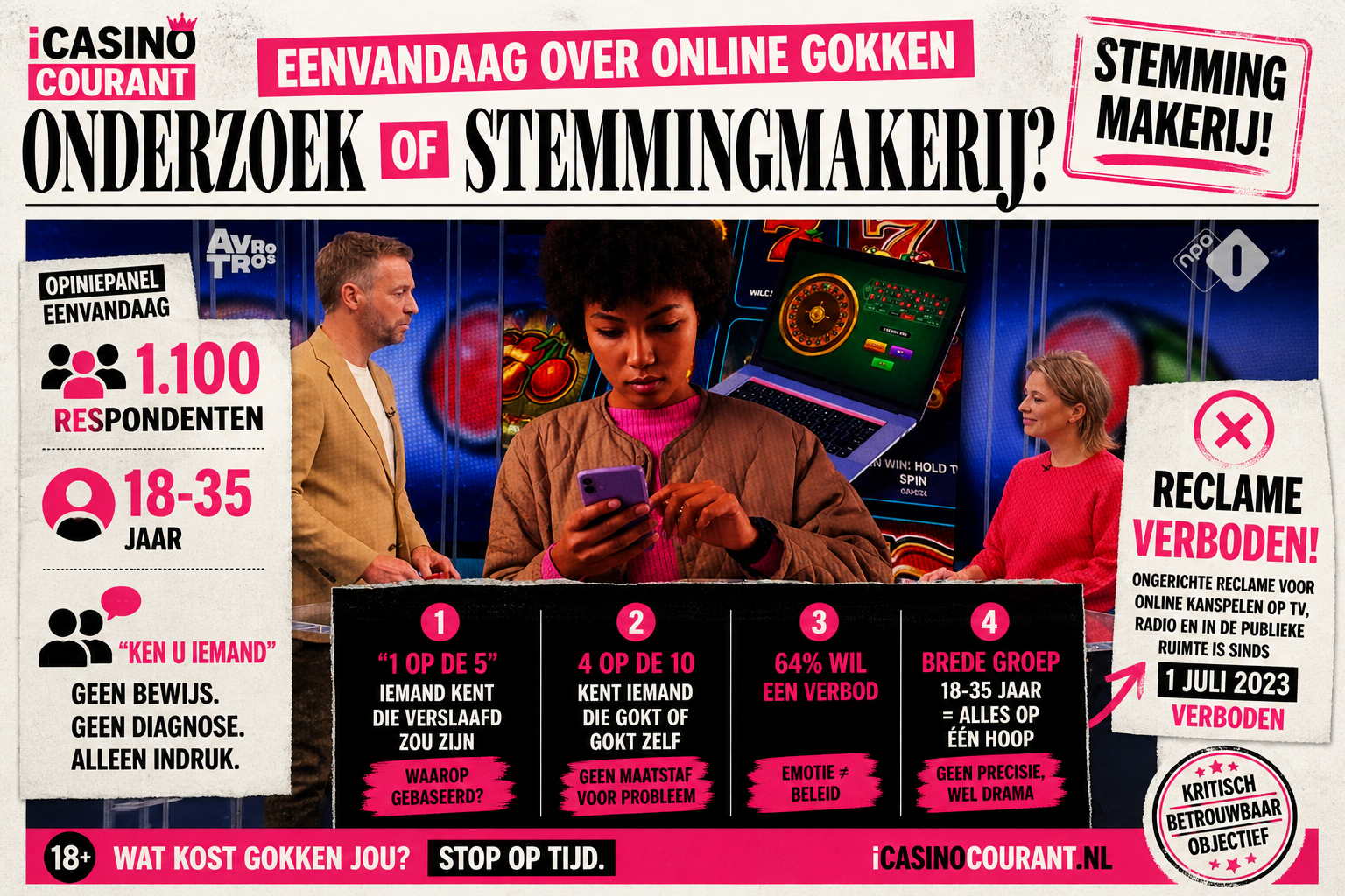 EenVandaag online gokken onderzoek of stemmingmakerij iCasino Courant