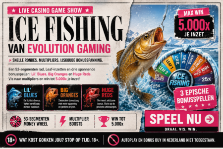 Ice Fishing review – Evolution Gaming game show met multipliers en bonusspellen