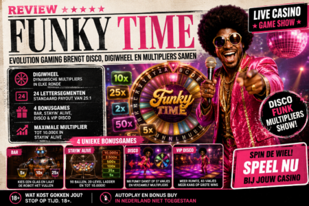 Funky Time review – Evolution Gaming brengt disco en multipliers samen