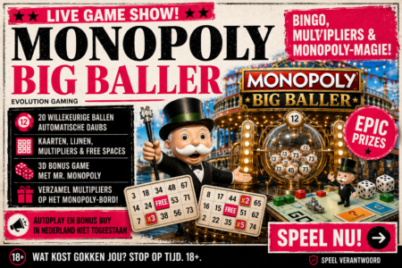 Monopoly Big Baller review – bingo, multipliers en Mr. Monopoly