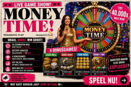 Money Time review – Pragmatic Play game show met 40.000x potentie