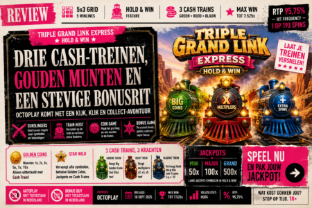 Triple Grand Link Express Hold & Win review: krachtige Octoplay-slot met drie Cash Trains