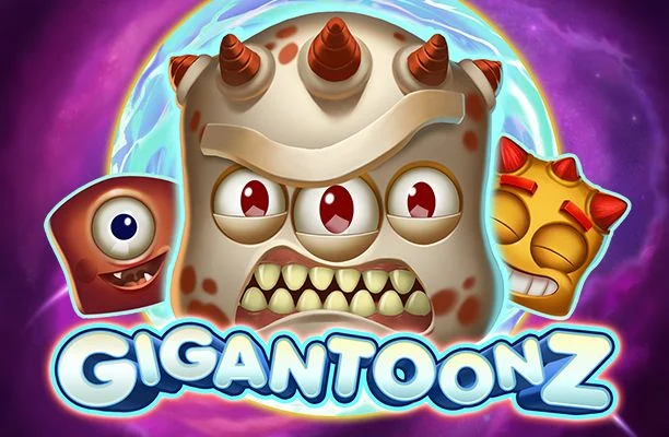 Gigantoonz Play'n GO review met 8x8 grid Mega Symbols Quantumeter en Gargantoonz