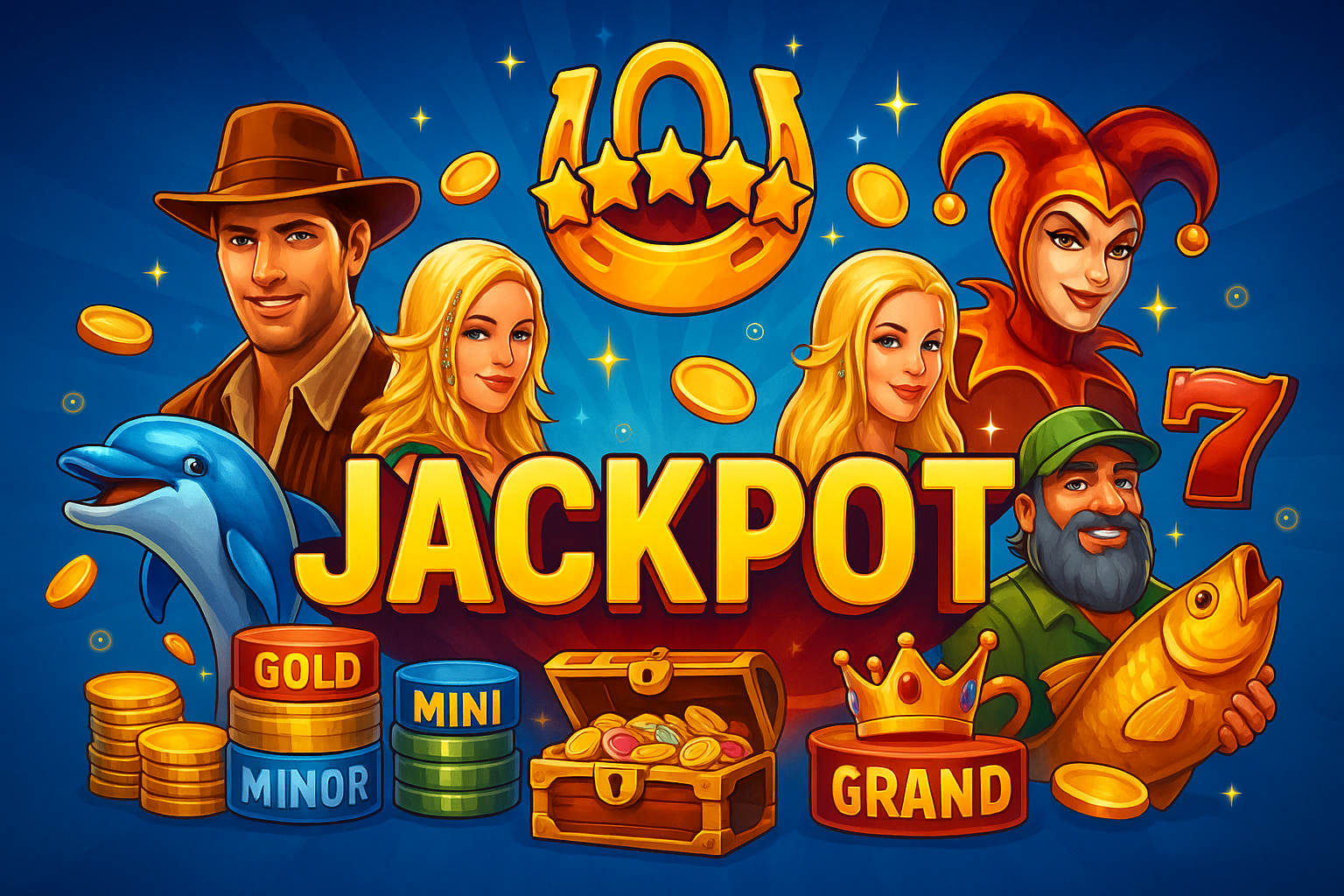 Bekende jackpot slots met oplopende prijzen en bonusrondes