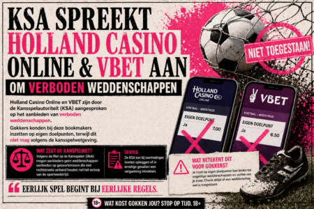 Holland Casino en Vbet verboden weddenschappen (2026): wedden op eigen doelpunten mag niet