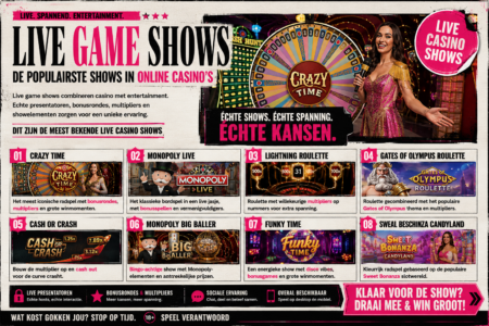 Waarom live game shows razend populair zijn in online casino’s