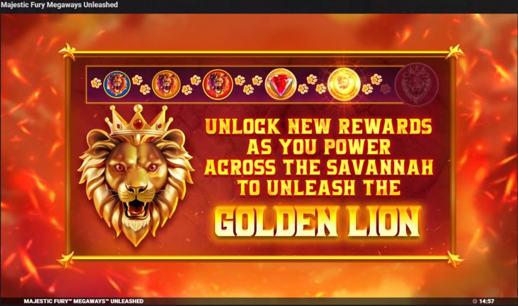Majestic Fury Megaways Unleashed review Blueprint Gaming met leeuw en Megaways rollen