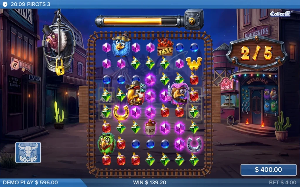 Pirots 3 CollectR mechanic ELK Studios gokkast