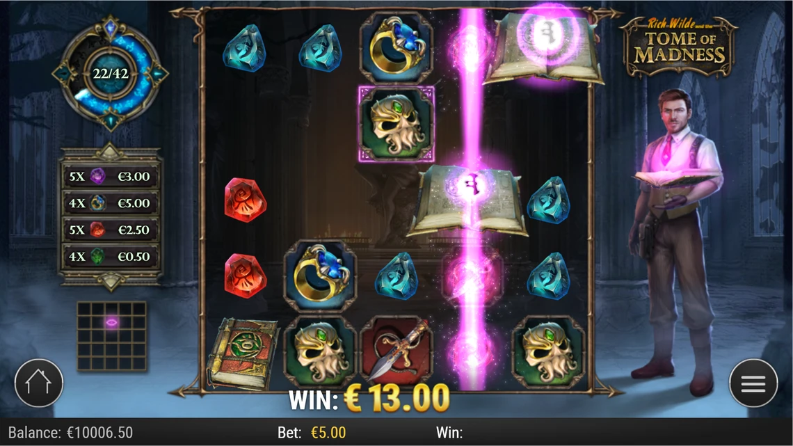 Tome of Madness Special Wild Necronomicon en Rich Wilde Multiplier Wild 2x