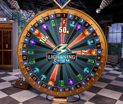 Lightning Storm DigiWheel met 39 segmenten bonusgames en multipliers