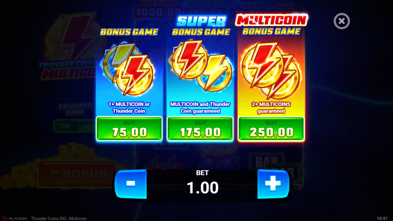 Thunder Coins XXL: MULTICOIN Coin Thunder Coin en MULTICOIN symbolen uitleg