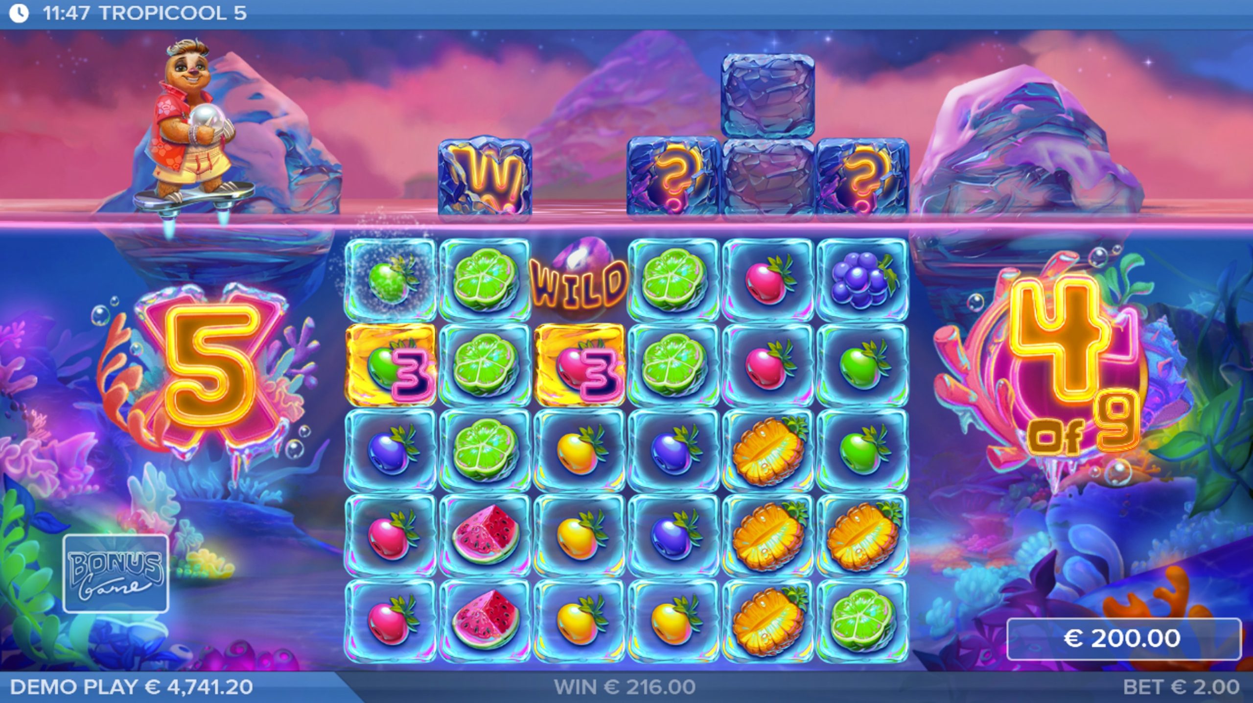 Tropicool 5 game data RTP volatiliteit max win en paylines