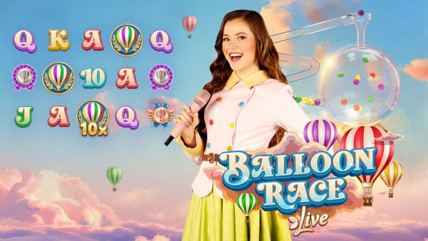 Balloon Race Evolution Gaming review met kleurrijke luchtballonnen slotfase Top-Up fase en live bonusronde