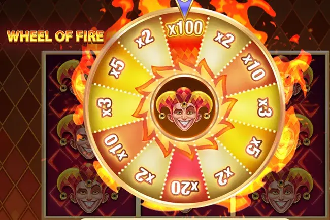 Fire Joker 100 Wheel of Fire multiplier wiel tot x100 met vurige joker