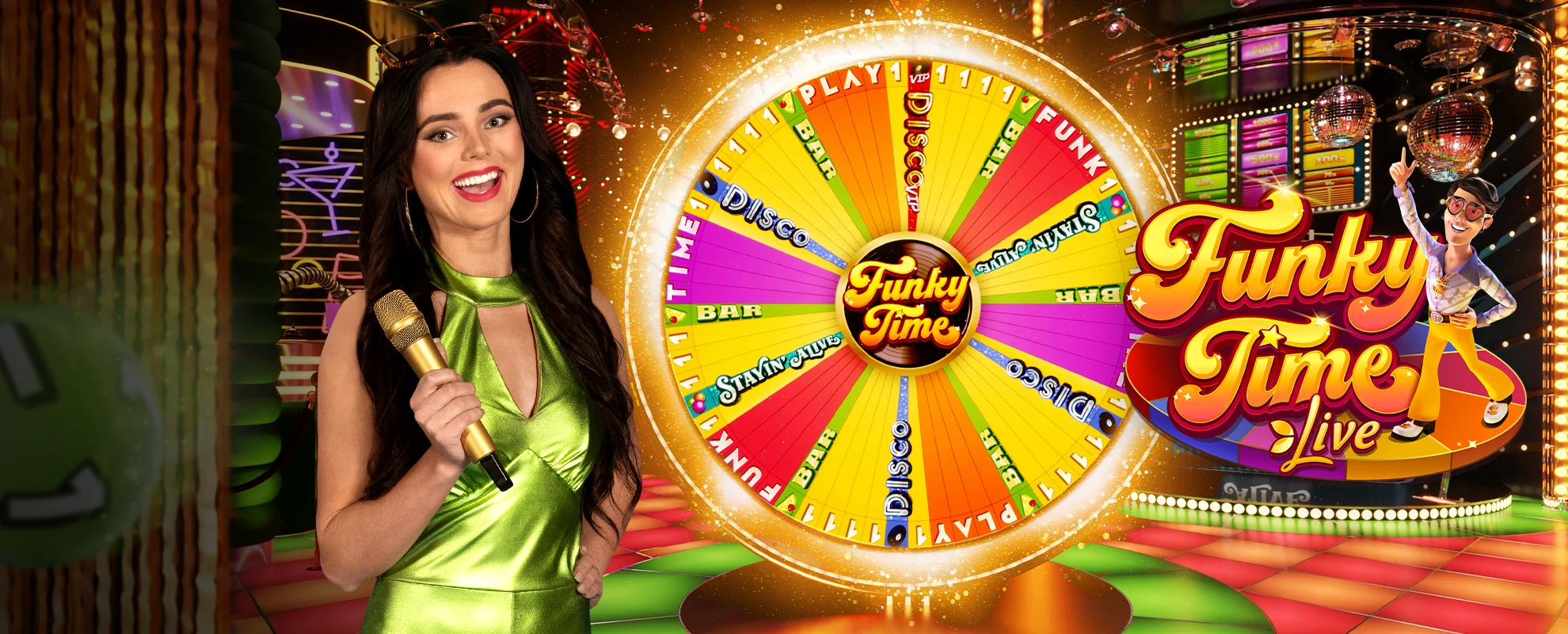 Funky Time Evolution Gaming review met DigiWheel disco studio en vier bonusgames