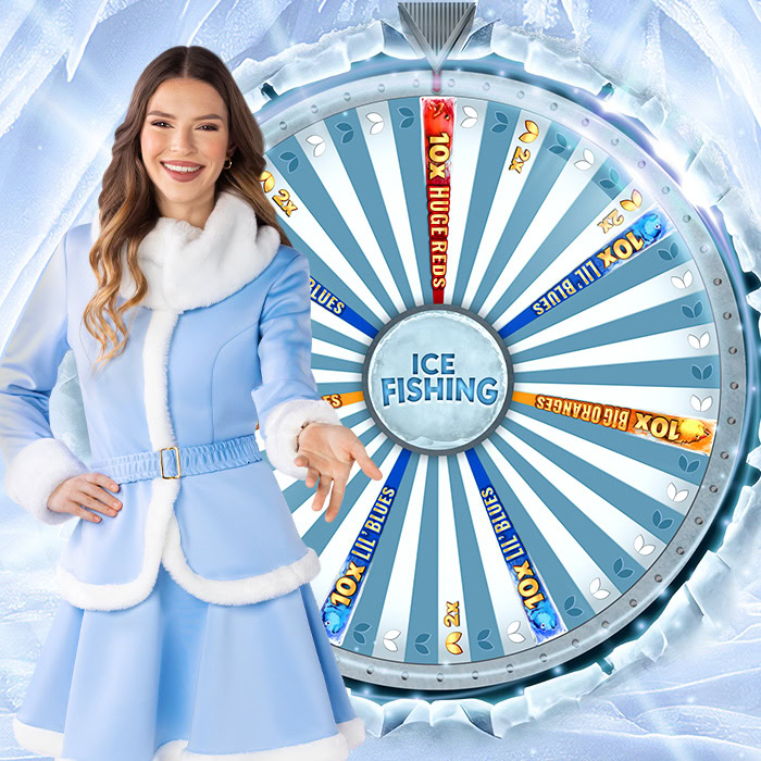 Ice Fishing Evolution Gaming 53 segmenten money wheel uitleg