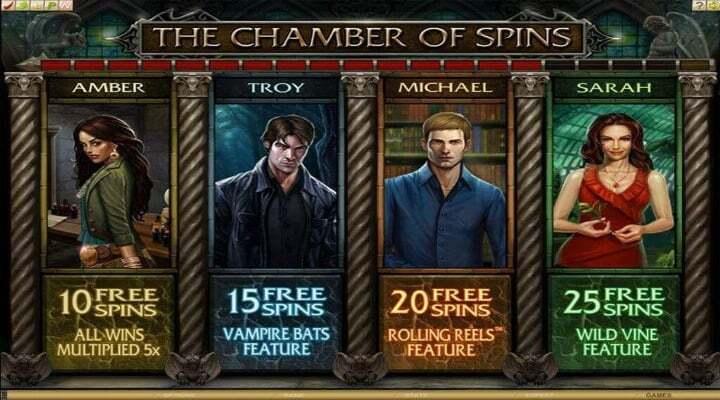 Immortal Romance Chamber of Spins bonus feature