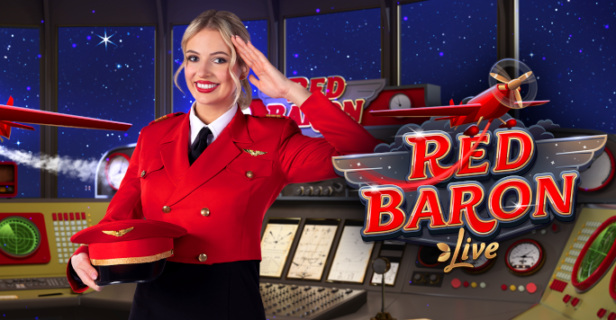 Red Baron Evolution Gaming review met crash game vliegtuig multiplier en cash out spanning