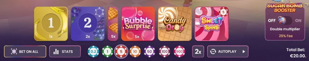 Sweet Bonanza CandyLand Candy Drop bonusgame met candy balls plinko multipliers en jackpot boxes