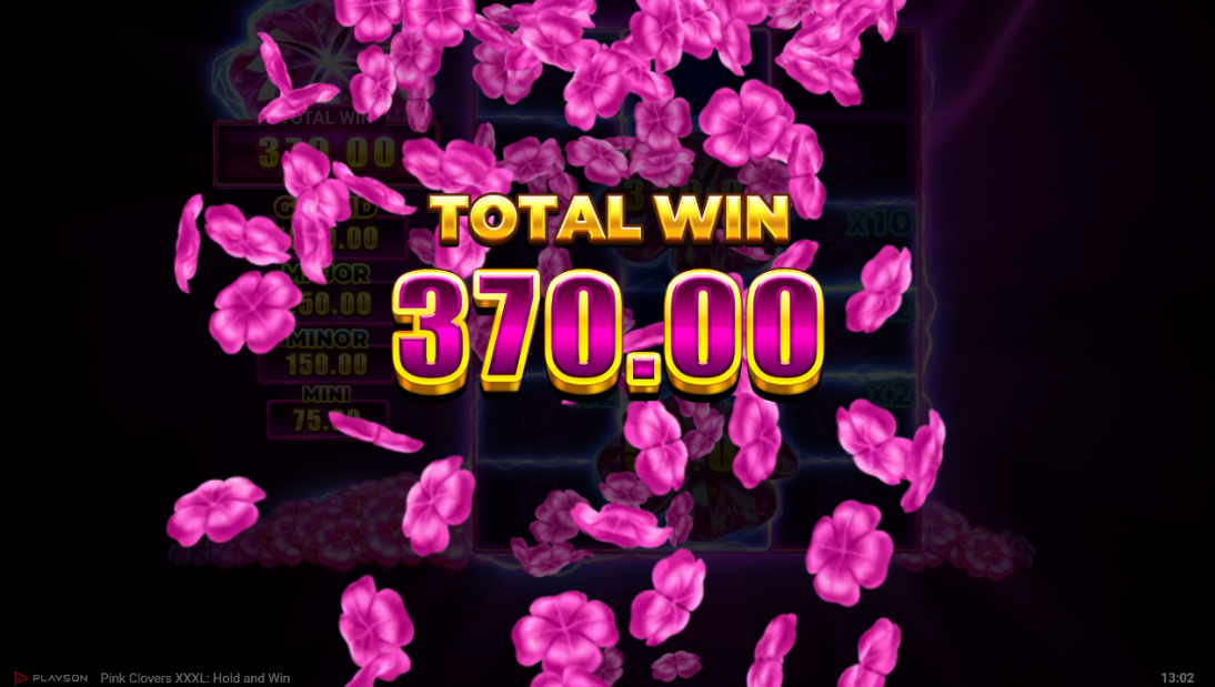 Pink Clovers XXXL Hold and Win Playson Big Win