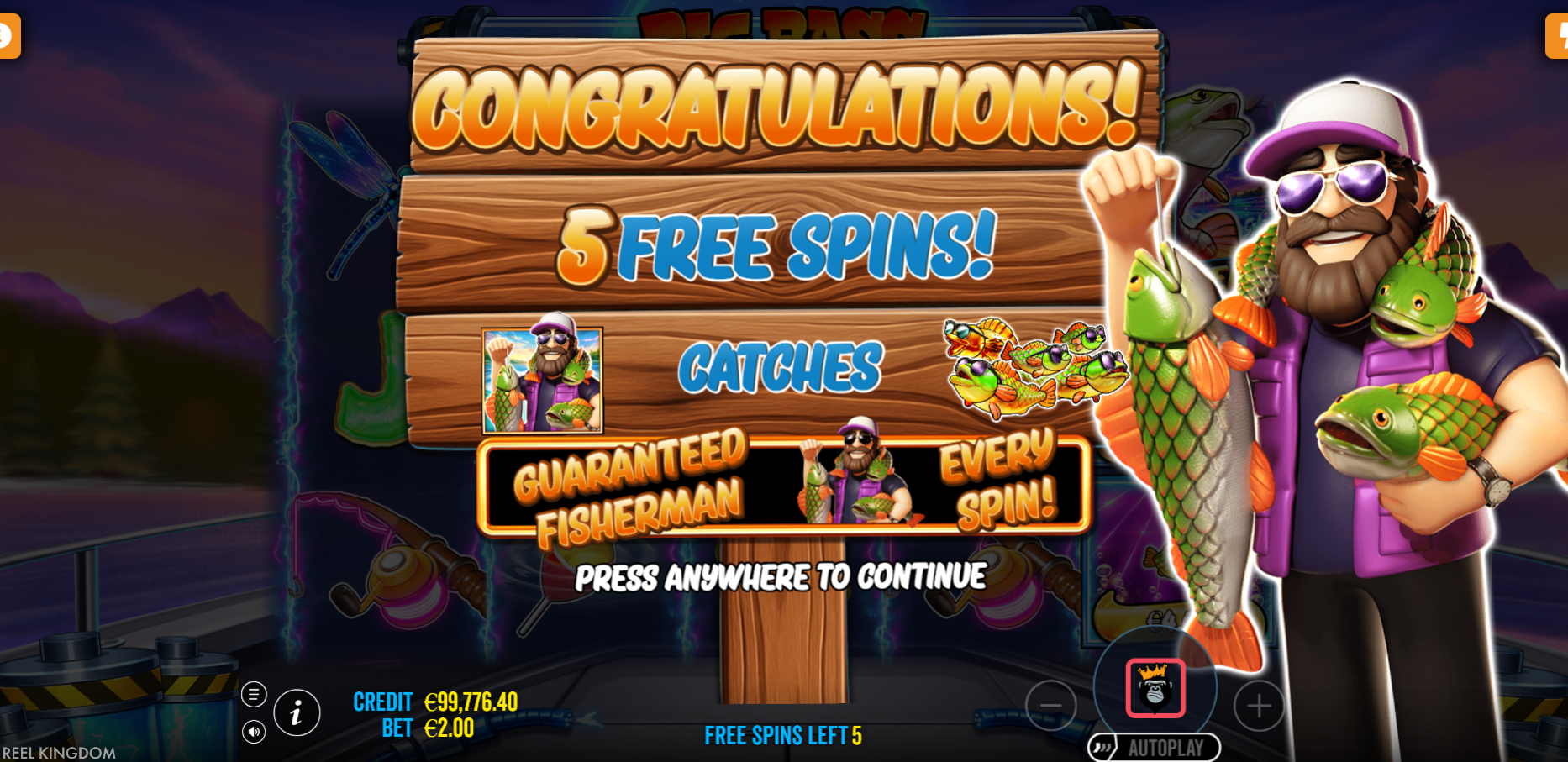 Big Bass Blast 5 Free Games Won