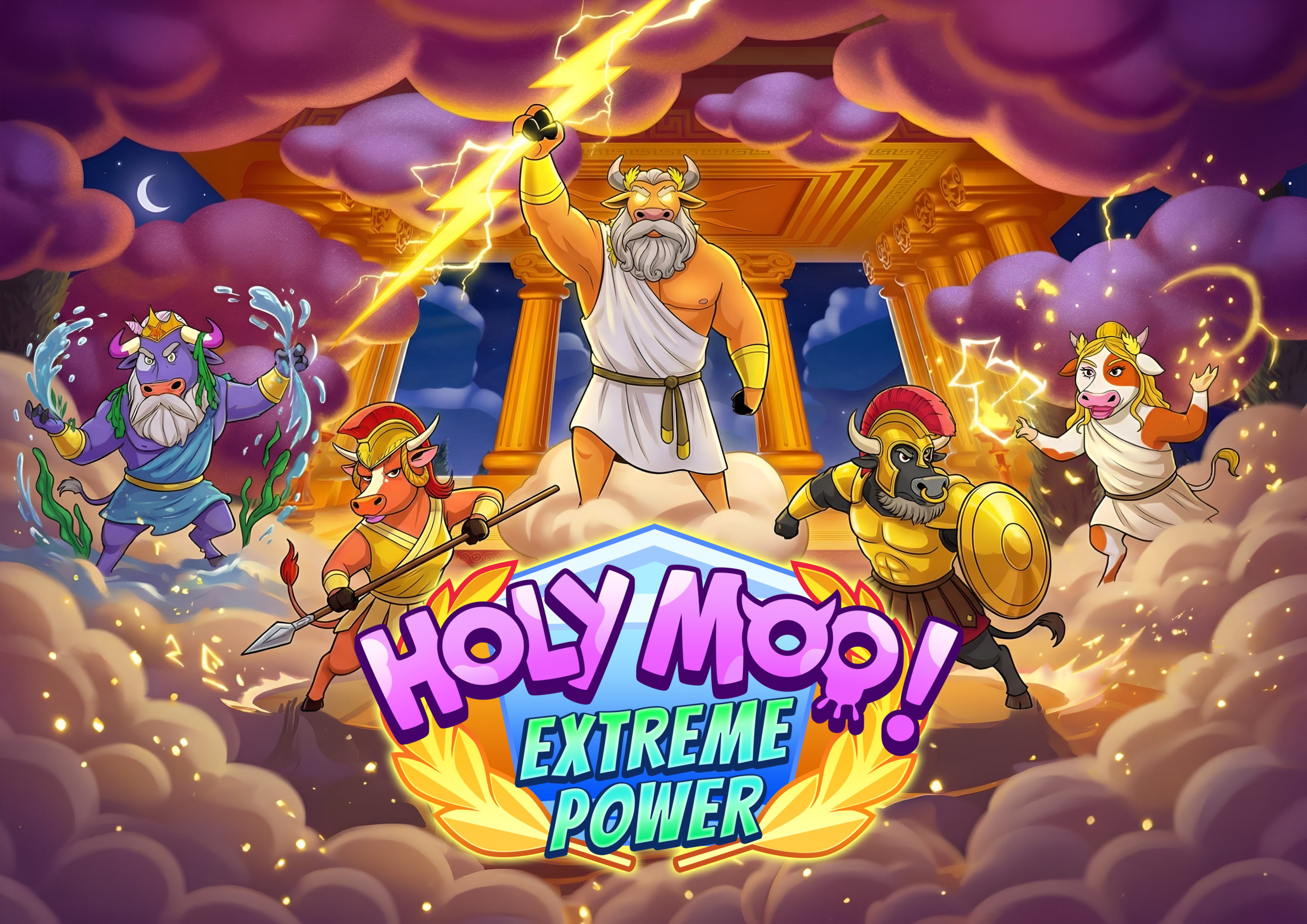 Holy Moo Extreme Power met Moo-ighty Zeus en de goden van Moolympus