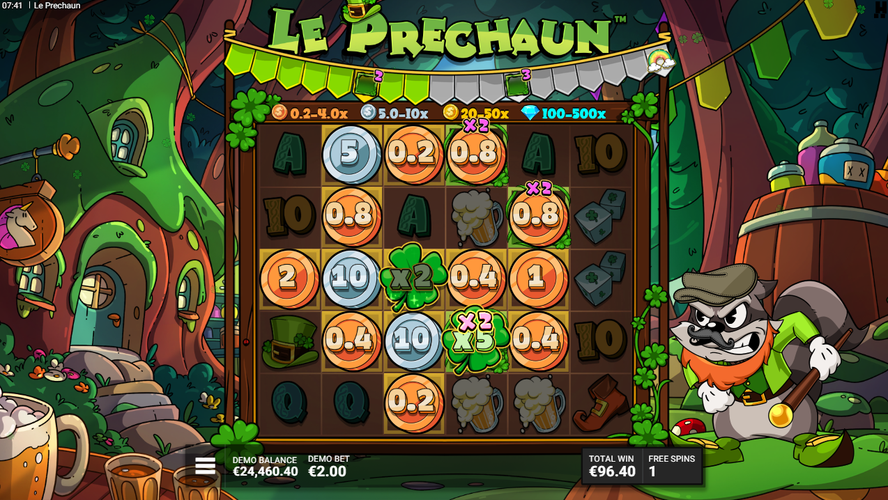 Le Prechaun Golden Squares en Coin Feature
