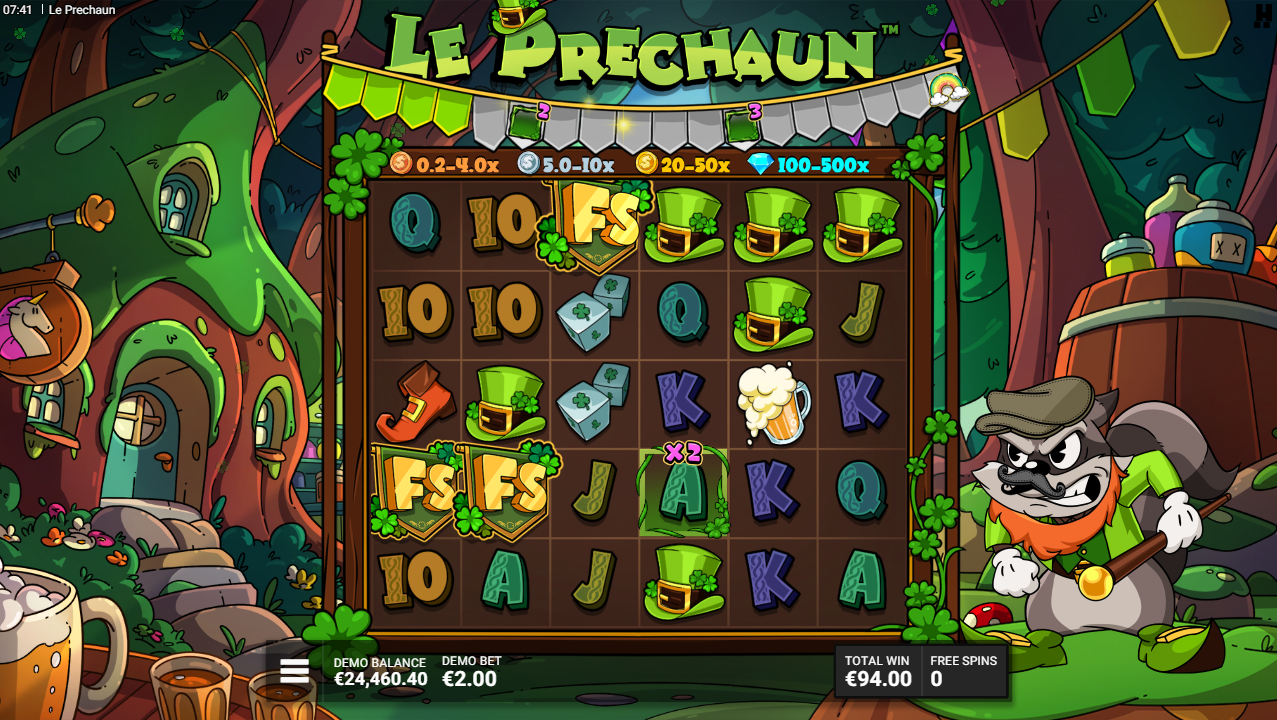 Free Games modus met actieve Lucky Charm Bar
