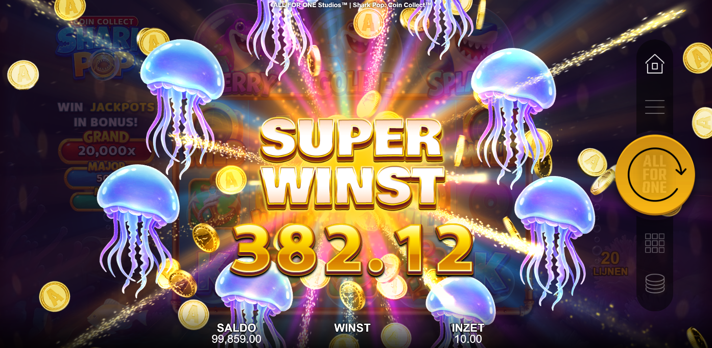 Super Win na een versterkte Coin Collect-bonusronde