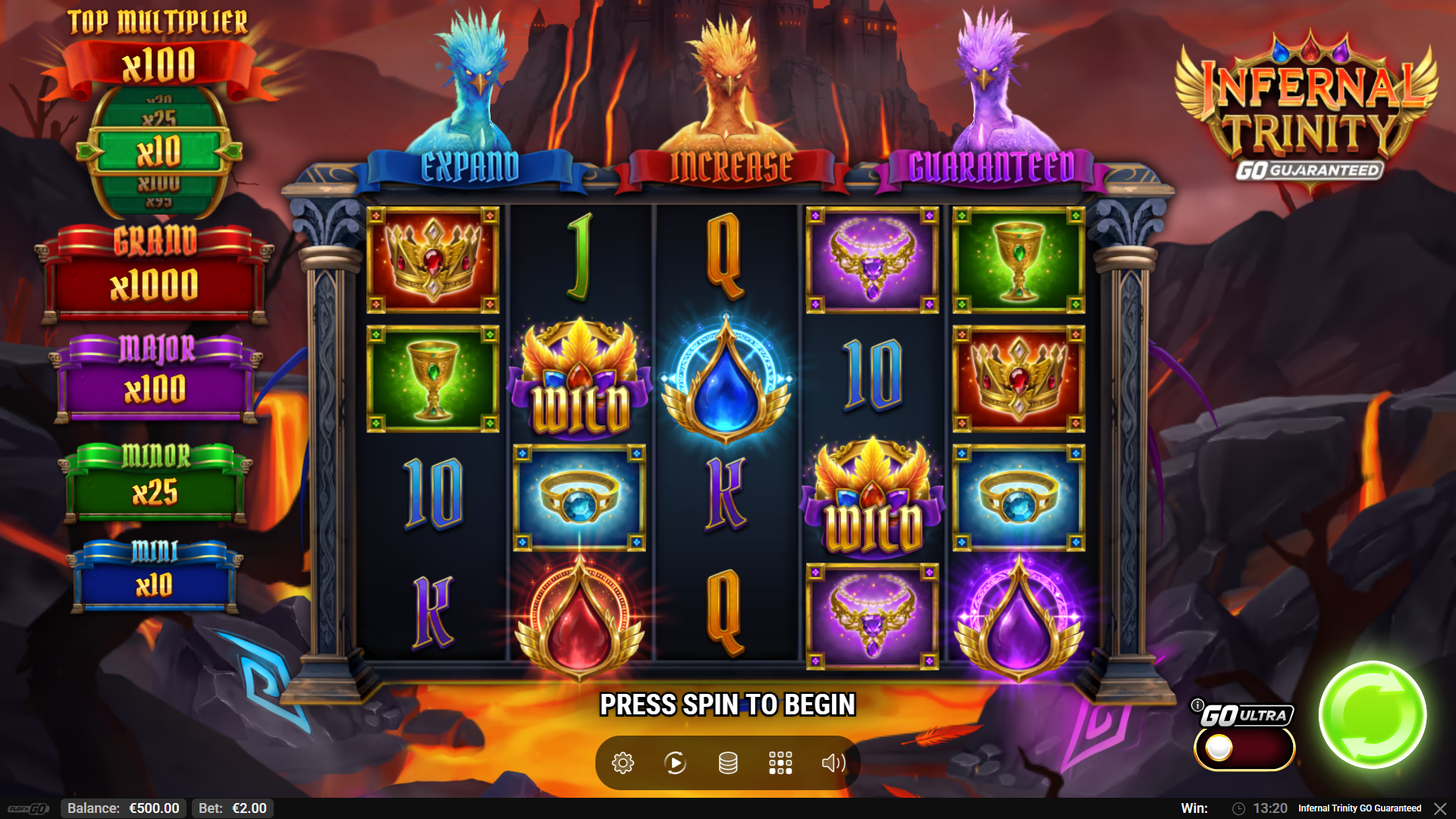 Het basisspel van Infernal Trinity GO Guaranteed