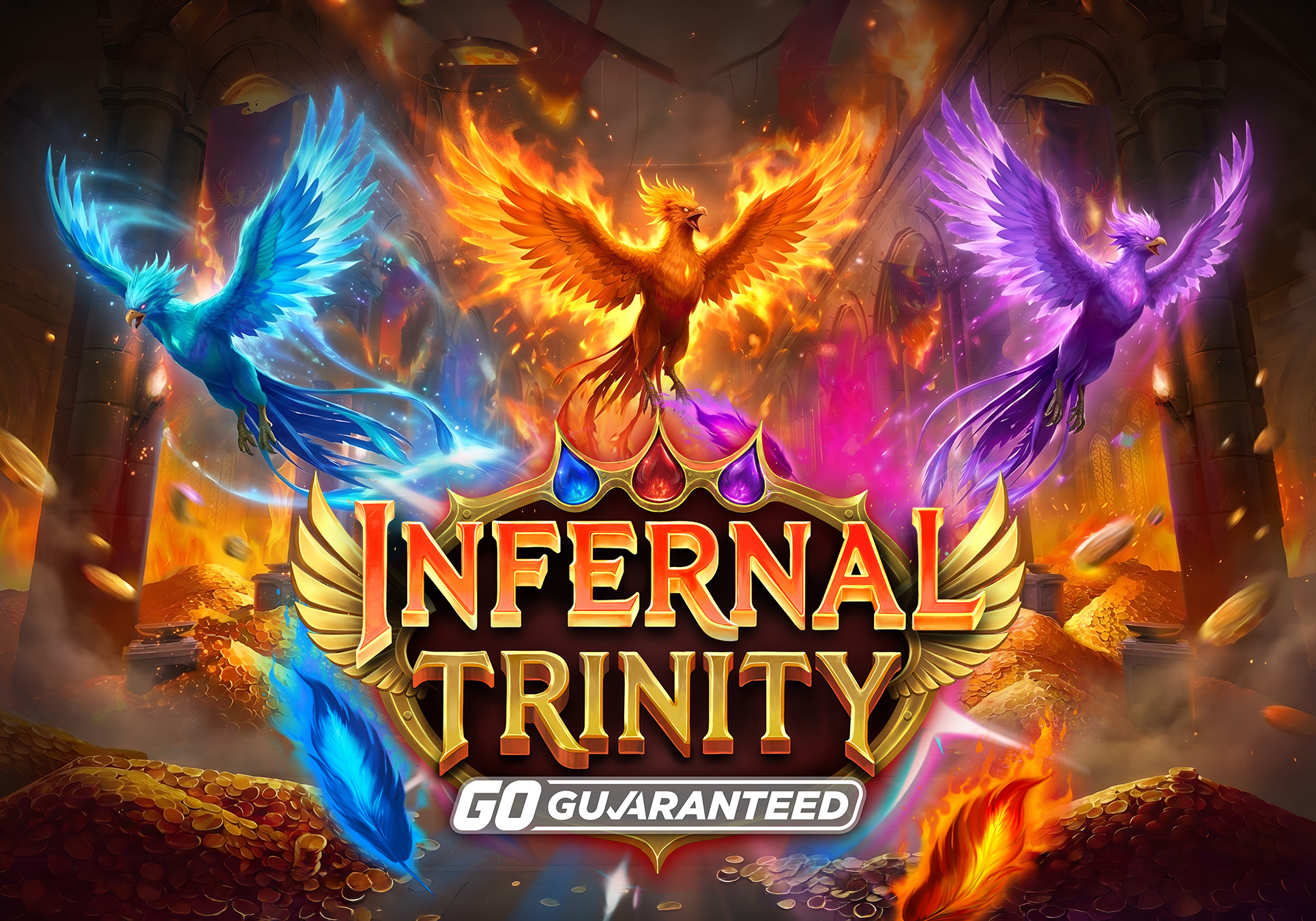 Infernal Trinity GO Guaranteed met de drie Phoenix-vogels
